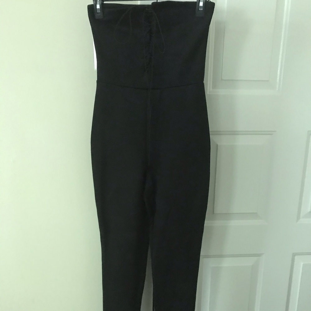 Alpha & Omega Black Suede Jumpsuit Nordstrom